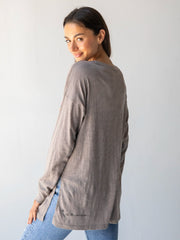 Oversized Cotton Doodle Tee - Ash