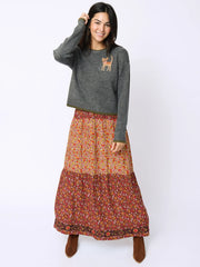 Intarsia Icon Sweater - Charcoal Cat