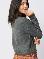 Intarsia Icon Sweater - Charcoal Cat