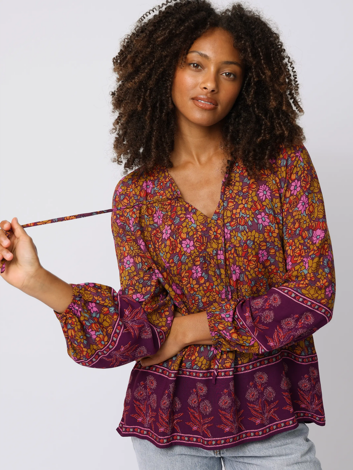 Rowan Top - Lush Lilies Plum