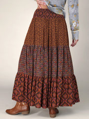 Hanna Convertible Maxi Skirt - Nouveau Blossoms Black