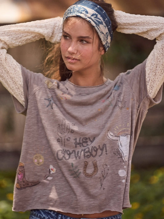 Aiden Cotton Icon Tee - Hey Cowboy