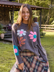 Everyone's Favorite Sweater - Washed Black Daisy