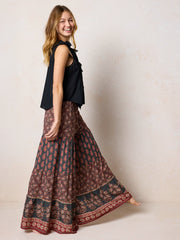 Patti Palazzo Pants - Wildflower Medallion Border