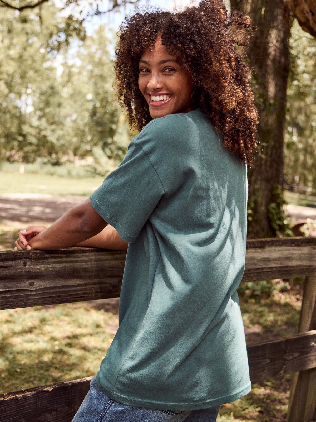 Boyfriend Cotton Tee Shirt - Meet Me In The Woods