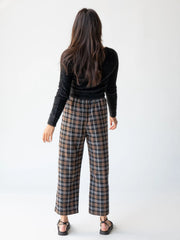 Beckett Flannel Pants - Brown Grey Plaid
