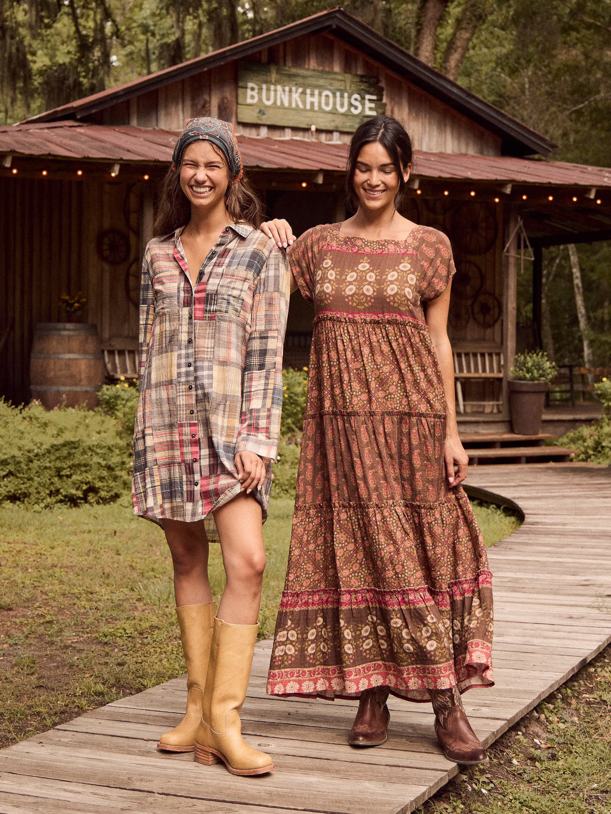 Berkley Maxi Dress - Wildflower Tiles Chocolate