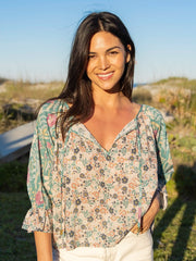 Magnolia Cotton Top - Seafoam