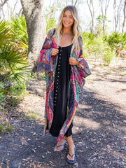 Relaxed Button Down Midi Dress - Black