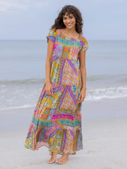 Berkley Maxi Dress - Folk Flower Patchwork