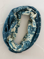 Full Boho Bandeau® Headband - Shibori Stripe Indigo