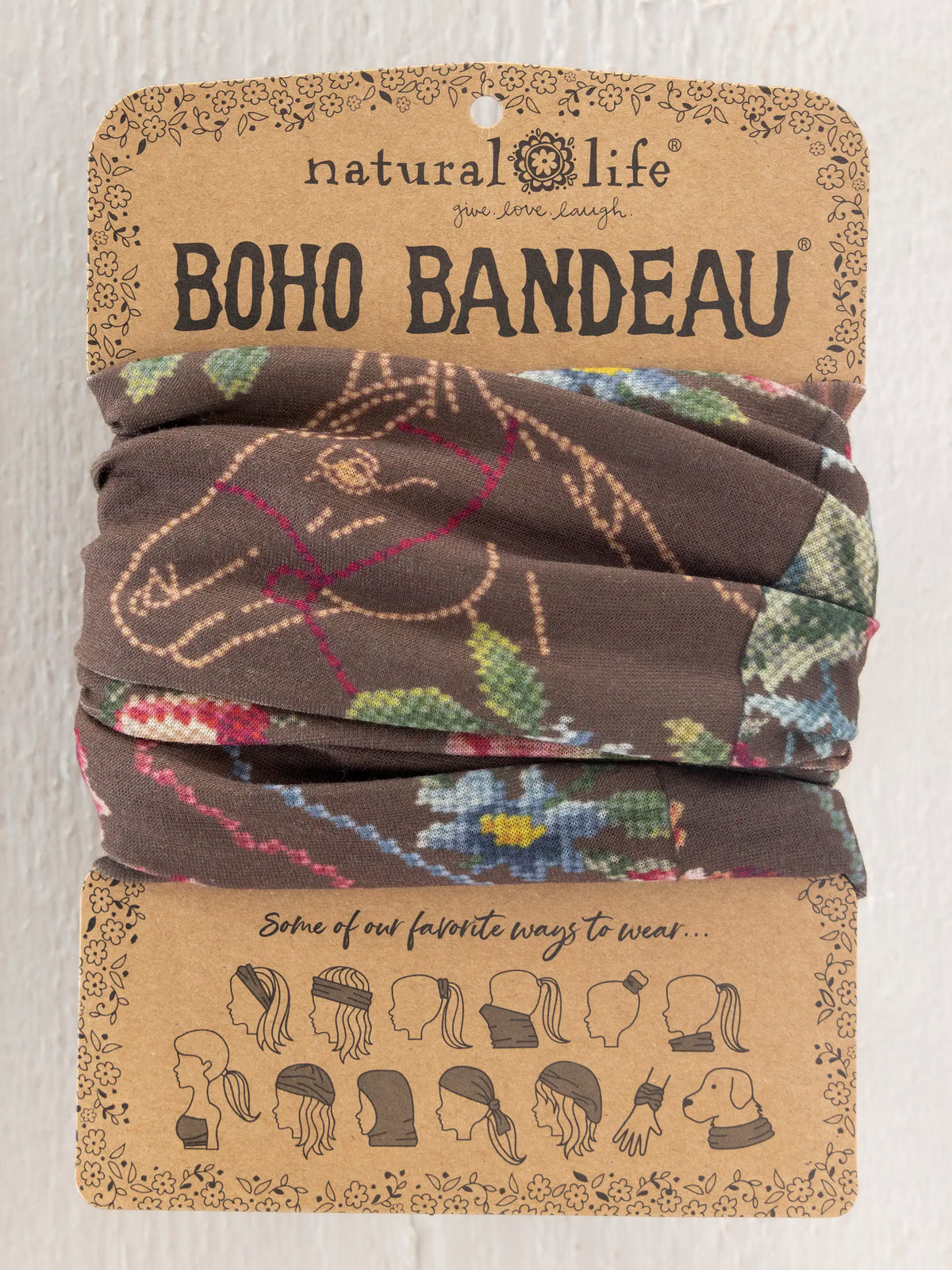 Full Boho Bandeau® Headband - Crafted Bouquets Chocolate