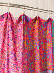 Patchwork Shower Curtain - Bright Zinnias