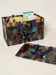 Carry All Happy Tote Bags, Set of 2 - Artisan Stitches Multi