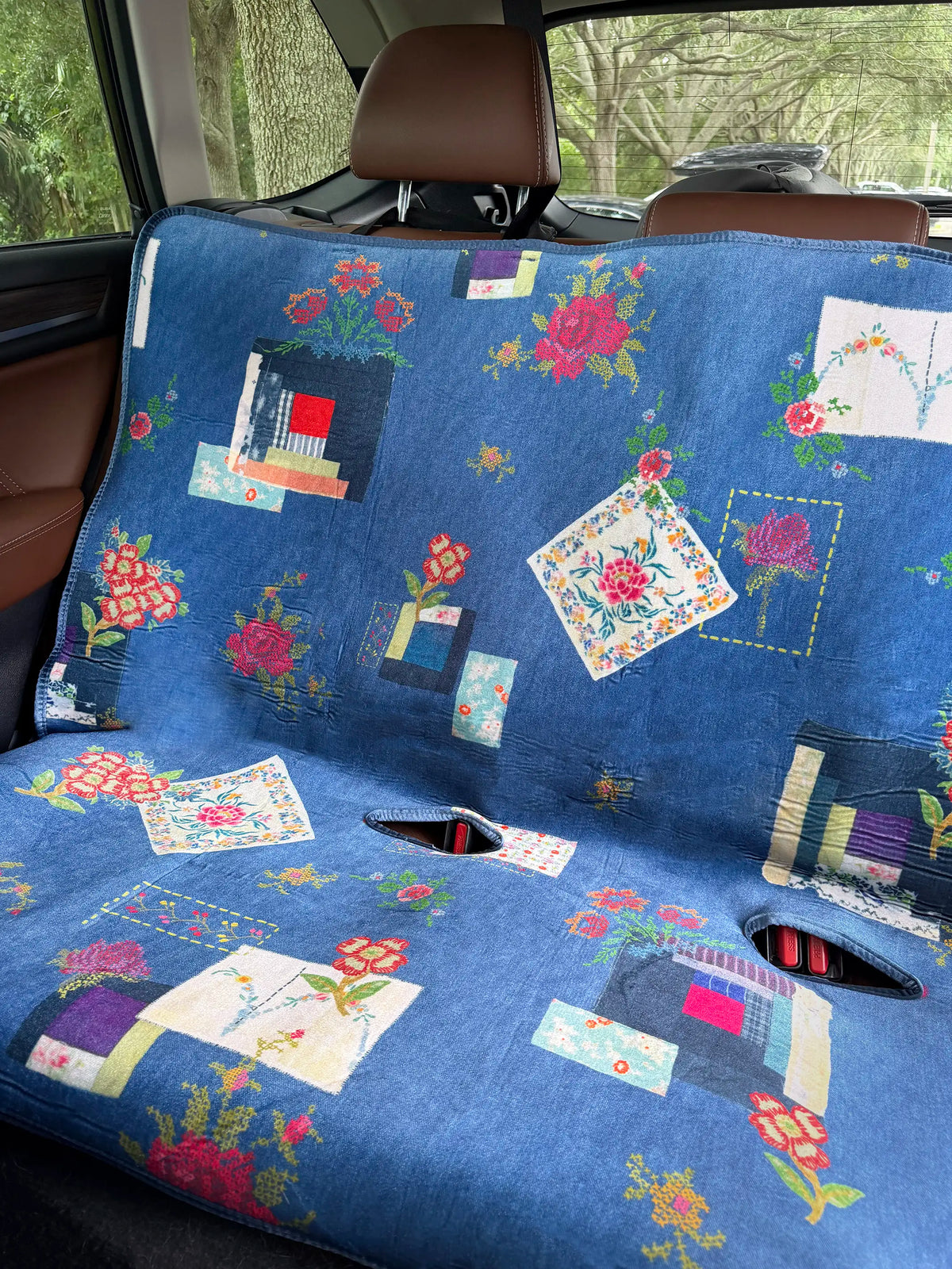 Velvet Back Car Seat Cover - Western Craft
