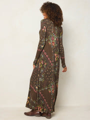 Stevie "ButterSoft" Knit Maxi Dress - Crafted Bouquets Chocolate