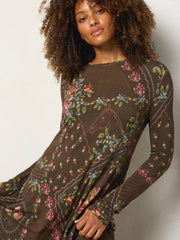 Stevie "ButterSoft" Knit Maxi Dress - Crafted Bouquets Chocolate
