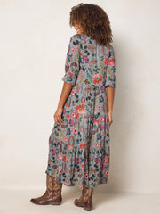 Rebecca "ButterSoft" Midi Dress - Femme Folk Teal