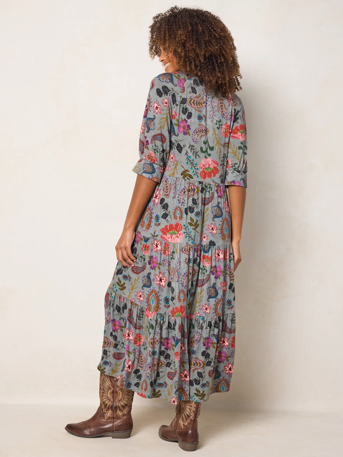 Rebecca "ButterSoft" Midi Dress - Femme Folk Teal