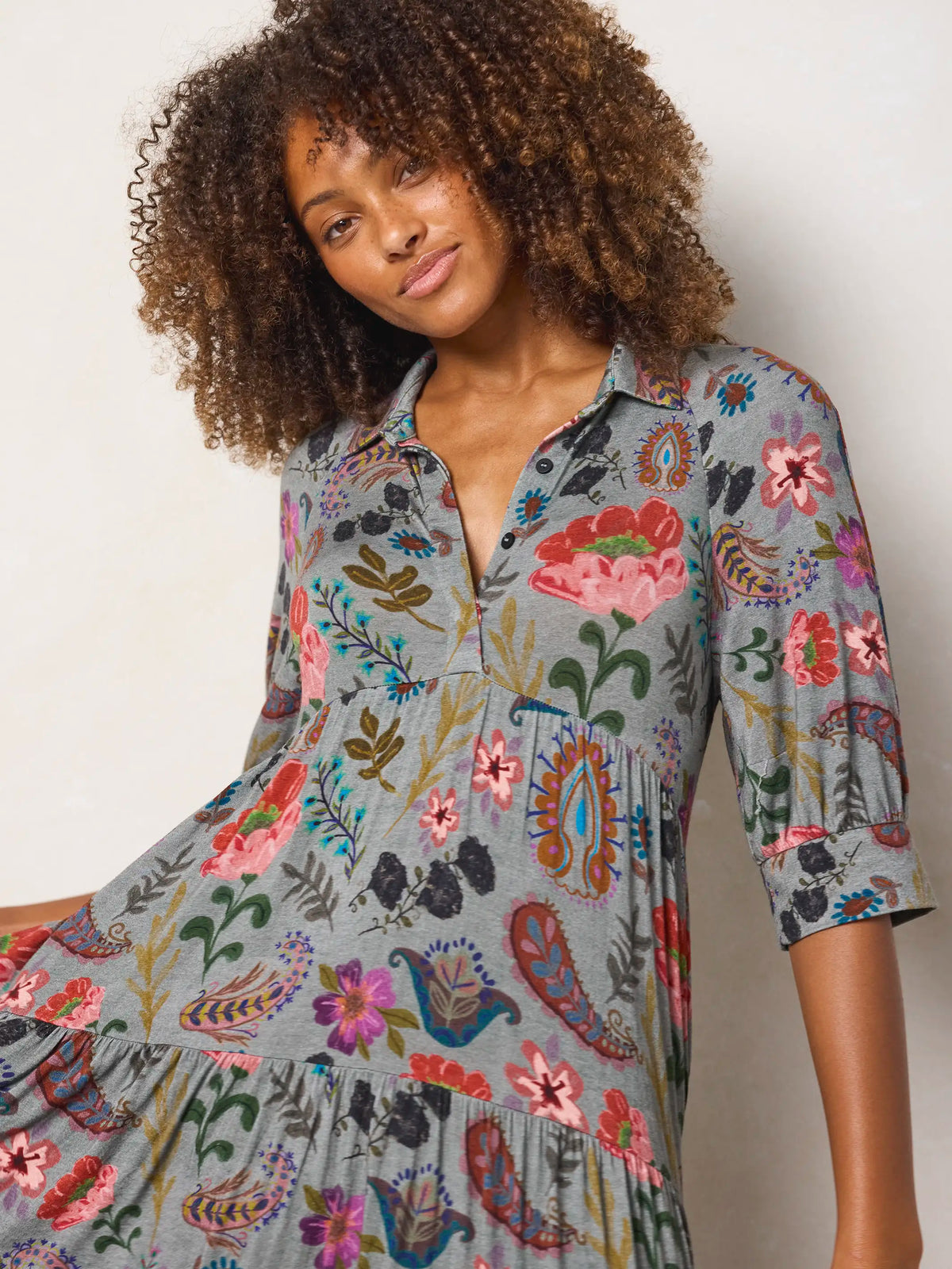 Rebecca "ButterSoft" Midi Dress - Femme Folk Teal
