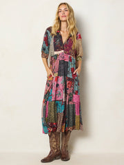 Rebecca "ButterSoft" Midi Dress - Jewel Quilt Multi