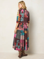 Rebecca "ButterSoft" Midi Dress - Jewel Quilt Multi
