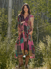 Rebecca "ButterSoft" Midi Dress - Jewel Quilt Multi