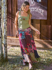 Live-In-It Knit "ButterSoft" Convertible Maxi Skirt - Jewel Quilt Multi