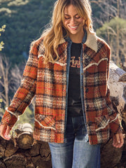 Fireside Jacket - Camel Cream Plaid