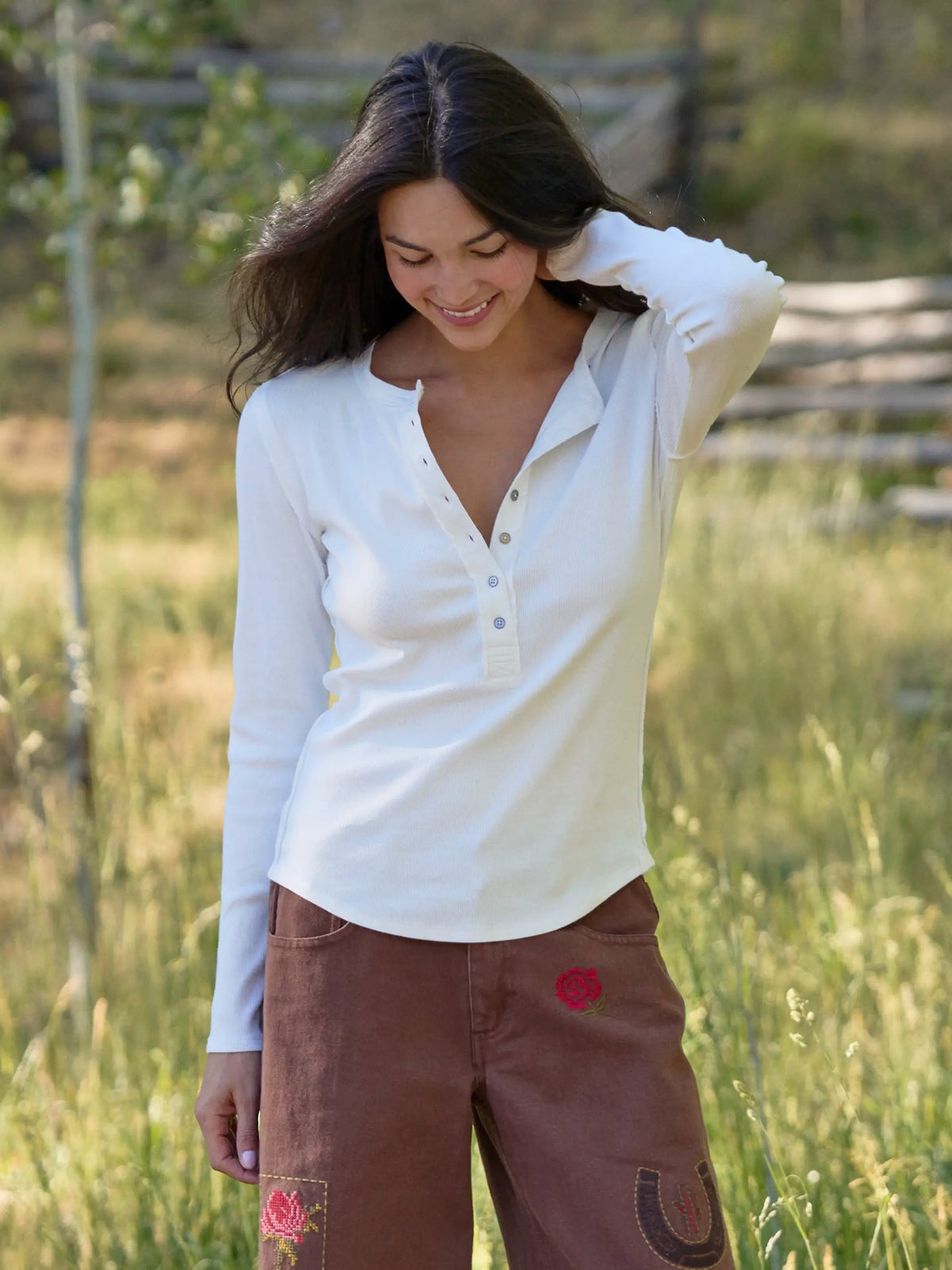 Layer Up Ribbed Henley - Ivory