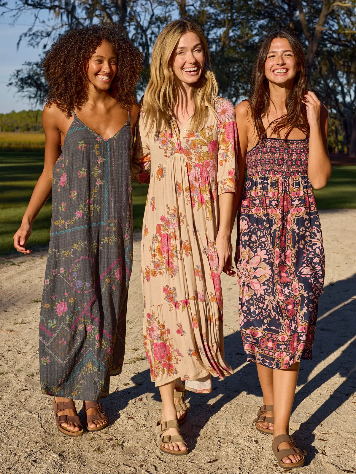 Spring In Your Step Midi Dress - Mandala Bandana Navy
