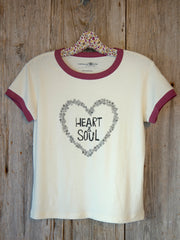 Ringer Cotton Baby Tee Shirt - Heart & Soul