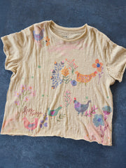 Aiden Cotton Icon Tee - Cream Chicken