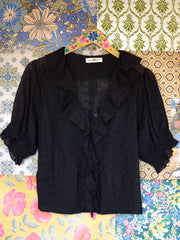My Favorite Cotton Top - Black Eyelet