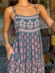 Patricia Maxi Dress - Wildflower Medallion Border