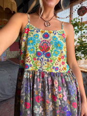 Lana Dress - Flung Floral Wildflowers