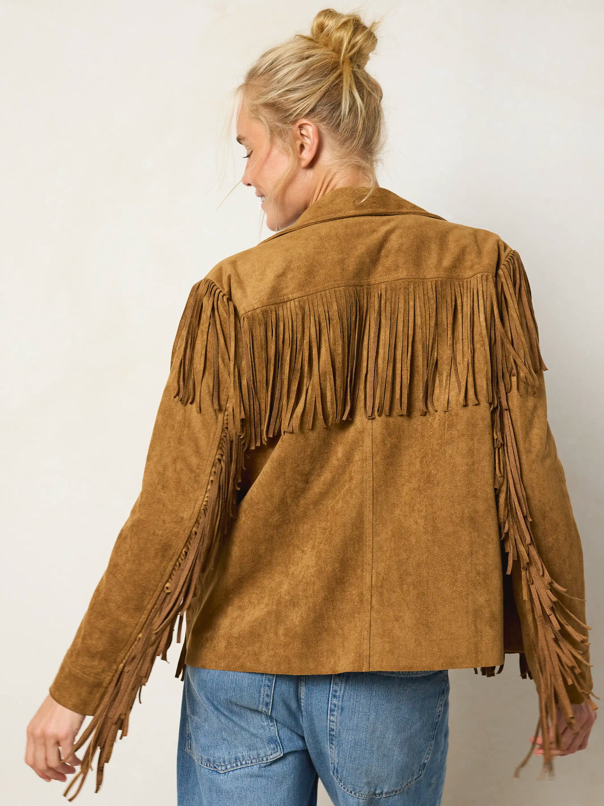 Ella Vegan Suede Jacket - Whiskey