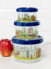 Storage Containers, Set of 3 - Cabin