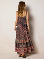 Patricia Maxi Dress - Wildflower Medallion Border