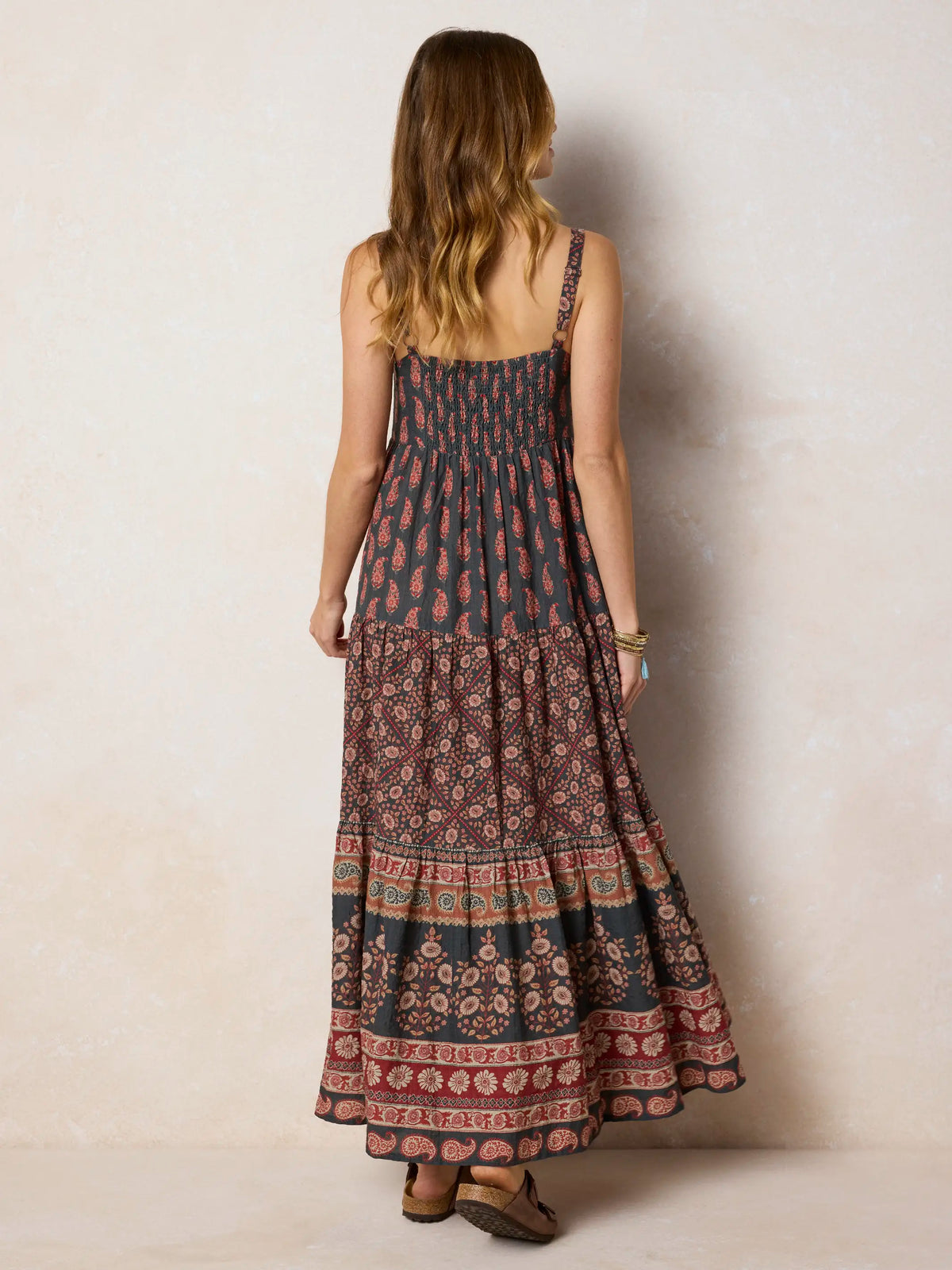 Patricia Maxi Dress - Wildflower Medallion Border