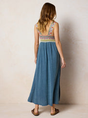 Tricia Embellished Maxi Dress - Slate Blue