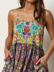 Lana Dress - Flung Floral Wildflowers