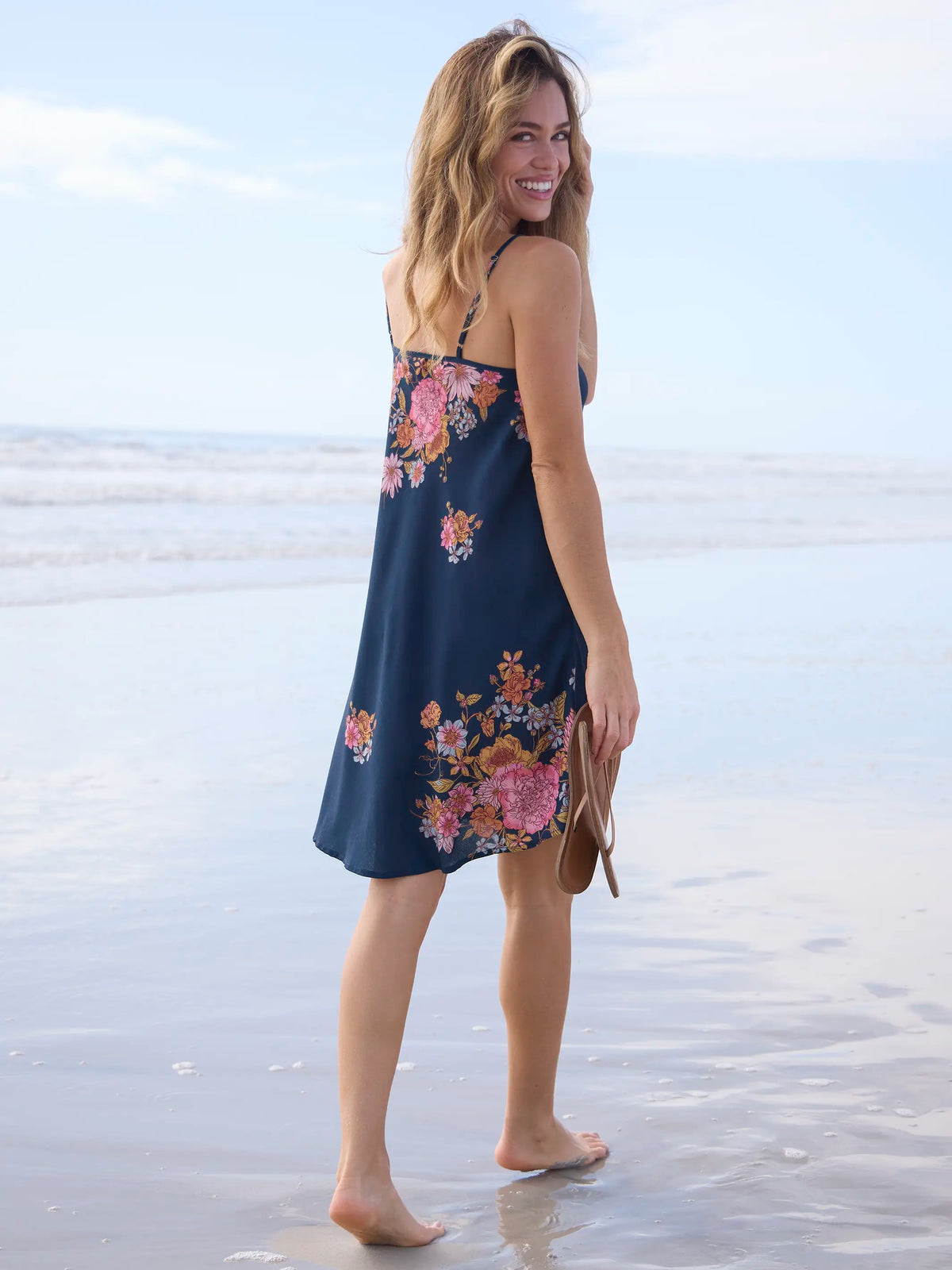 Amellia Mini Dress - English Garden Navy