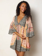 Isabella Mini Dress - Pink Ditsy Frames