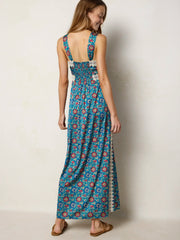 Tennessee Lace Trim Maxi Dress - Peony Block Teal