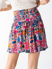 Malia Mini Skirt - Pink Flung Floral