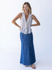 My Favorite Sleeveless Cotton Top - White