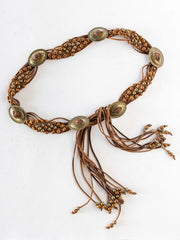 Concho Tassel Belt - Gold