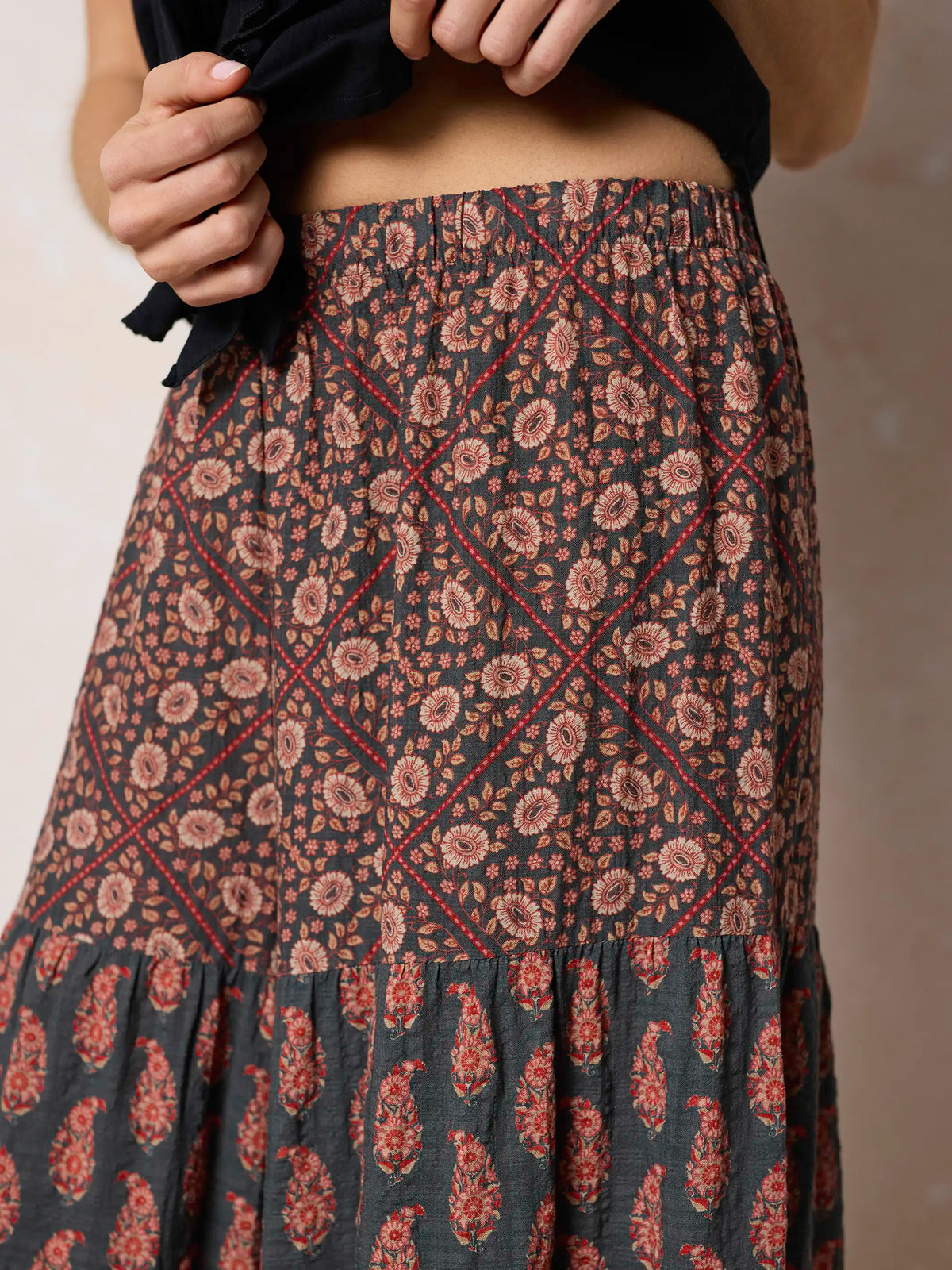 Patti Palazzo Pants - Wildflower Medallion Border