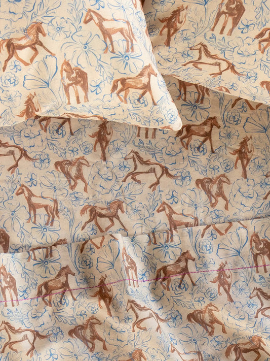 Sooo Soft Cotton Sheet Set - Wild Painted Horses